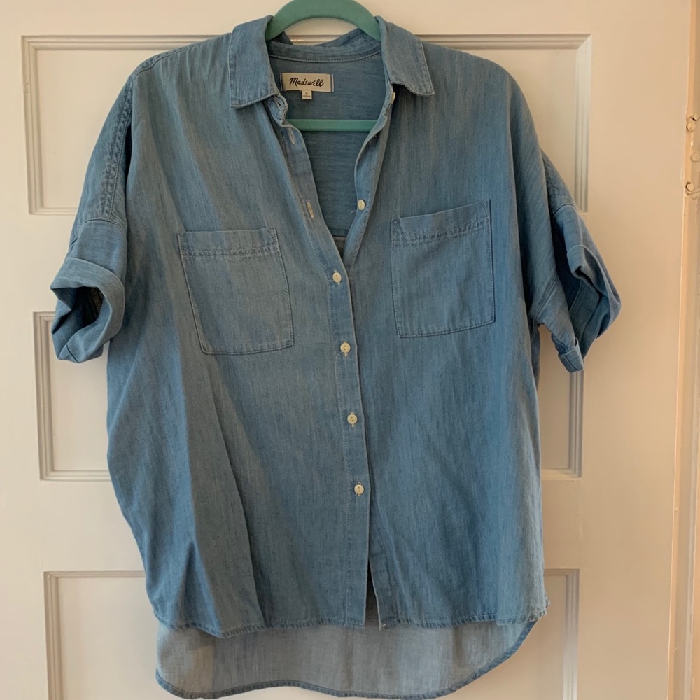 Madewell Short Sleeve Chambray Top